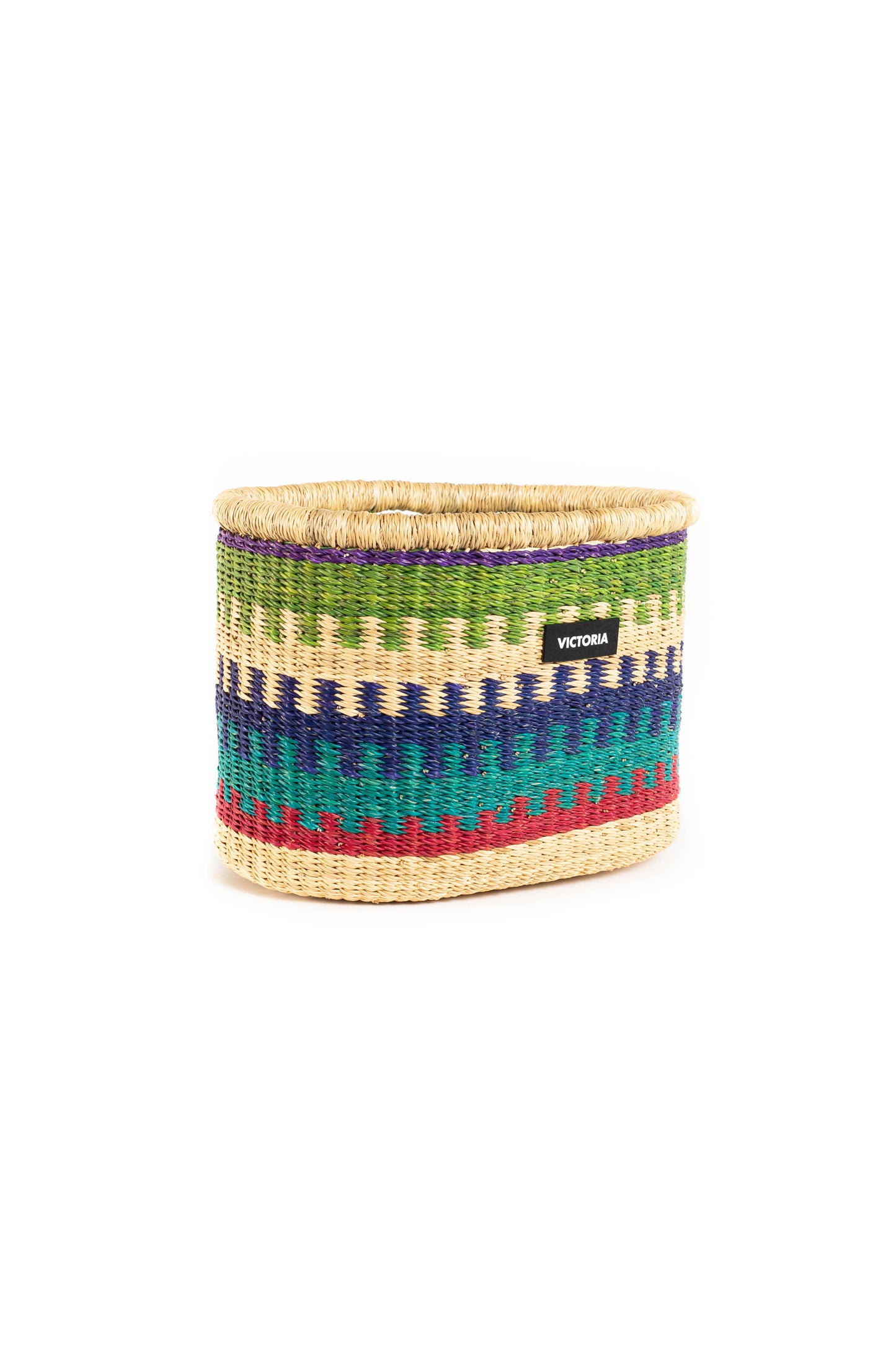 cesta de mimbre en color azul coleccion bolga