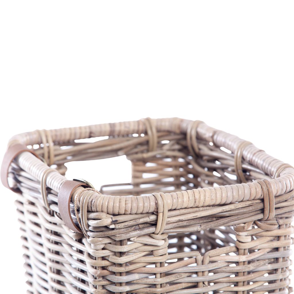 cesta de mimbre sin tapa color gris
