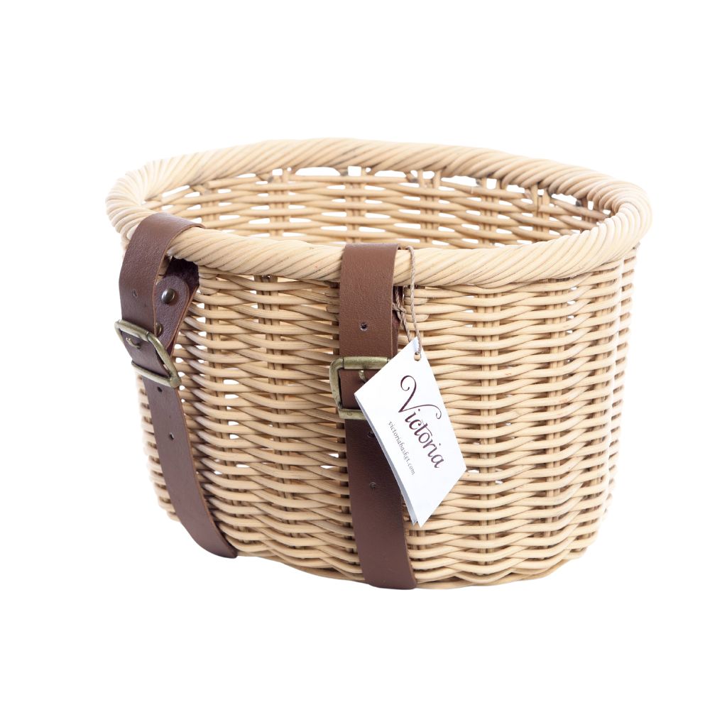 cesta de mimbre de color natural claro victoria