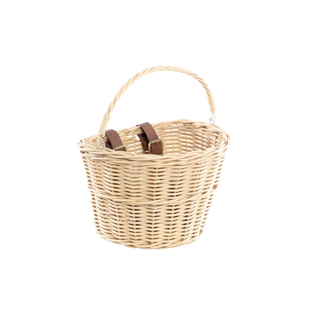 cesta de mimbre con asa pequeña