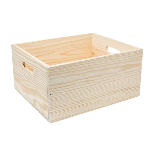 caja de madera con asas