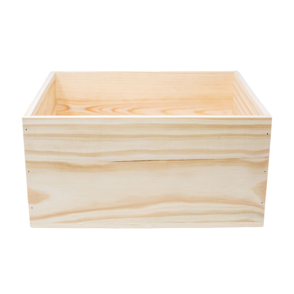 caja de madera color claro lisa con veta