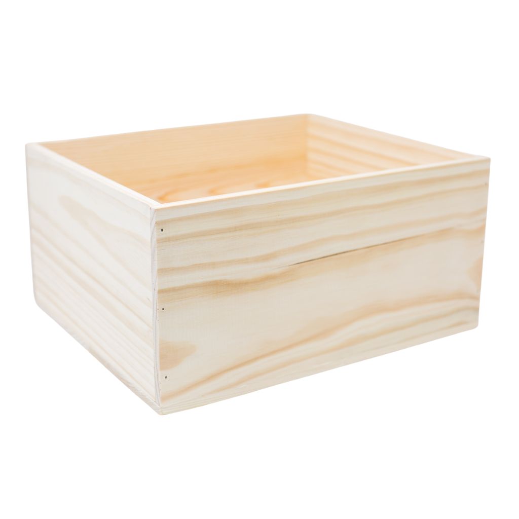 caja de madera lisa color claro
